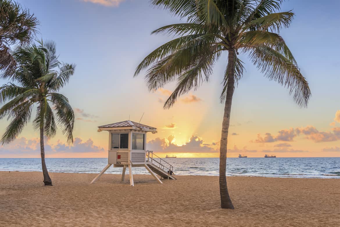 Photo d'une plage à Fort Lauderdale, en Floride.